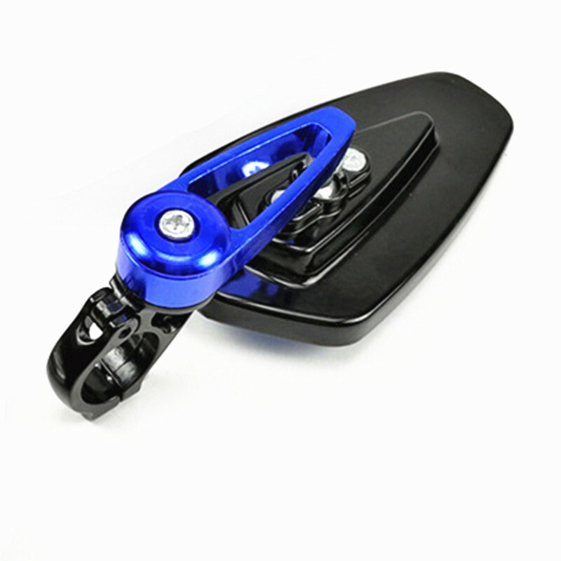 1 Pair Motorcycle Side View Rearview 7/8 22mm BlackBlue Bar End Rear Mirrors