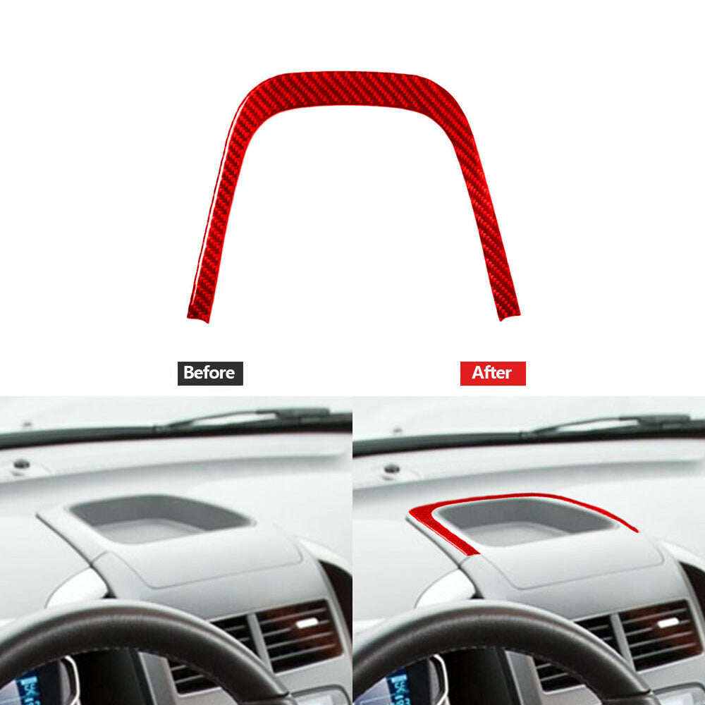 Red Carbon Fiber Above Console Storage Outer Cover for Chevrolet Sonic 2012-2016