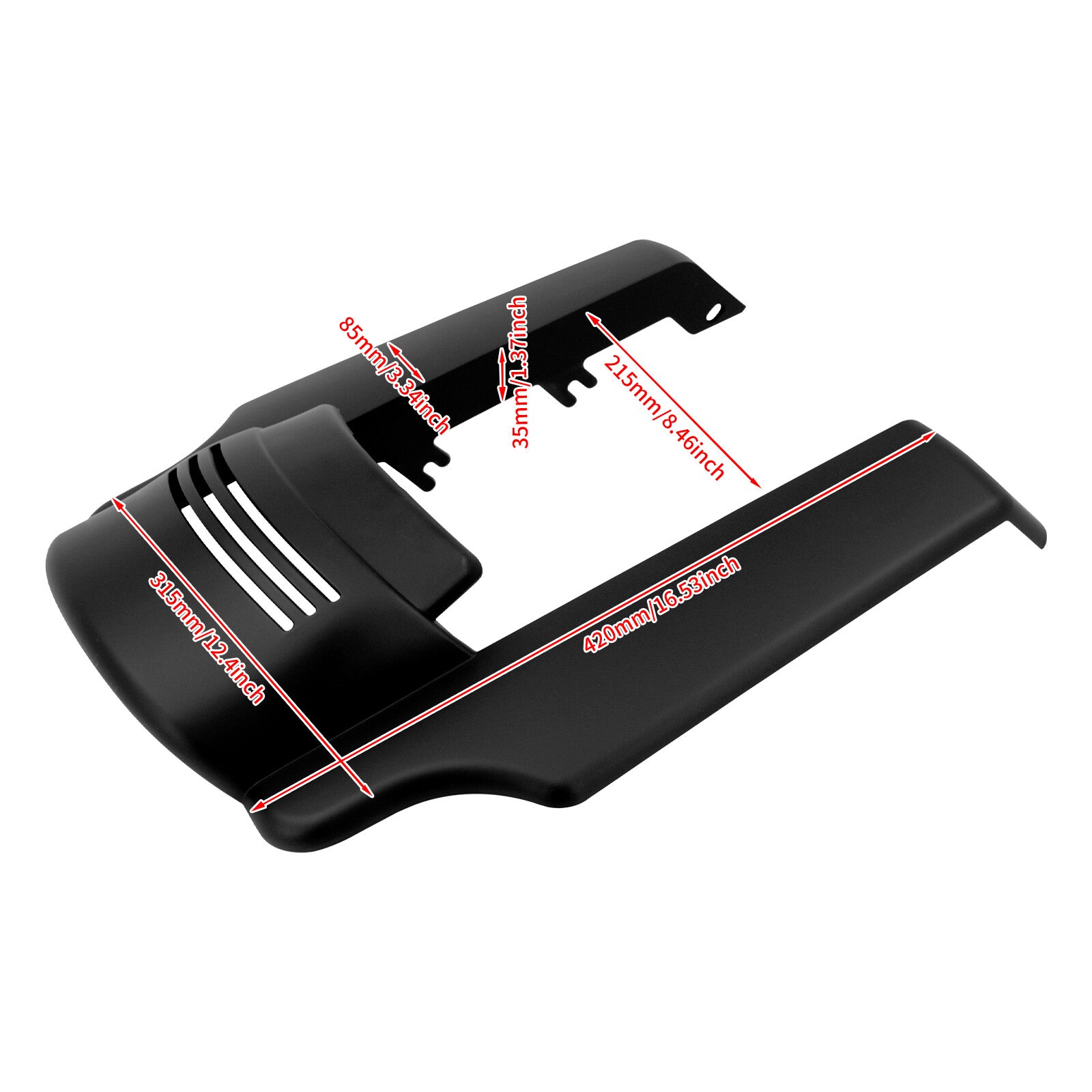 5 Matte Black Rear Fender Extension Filler Fit for Harley Touring FLH 2014-2023