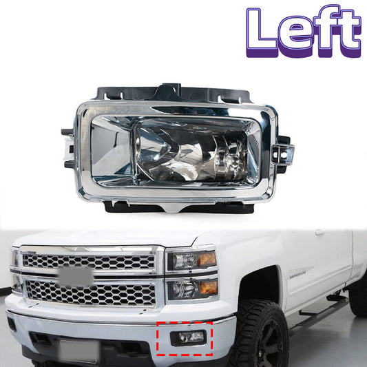 Left Front bumper fog lights with halogen lights for Chevrolet Silverado 13-15