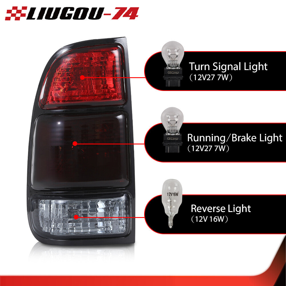 Taillight left + right is suitable for 2000, 2001, 2002, 2003, and 2004 for Toyota Tundra models.