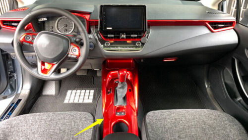 Console Gear Shift Water Cup Panel Trim 2020-2023 for Toyota for Corolla Glossy Red
