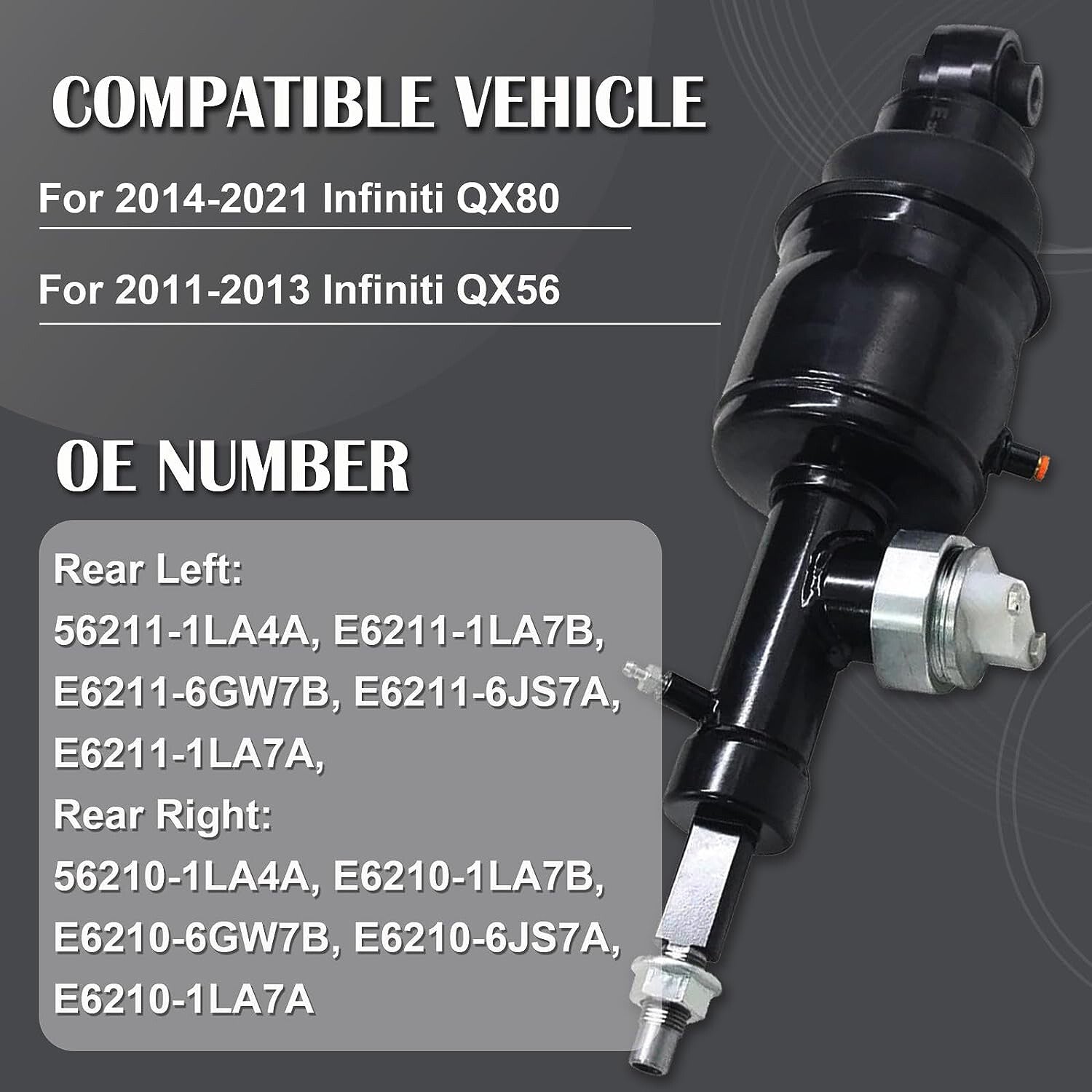 Fit for Dodge for Challenger Charger SRT SRT8 SXT R/T 2012-2023 Dual Rear Shock Struts 