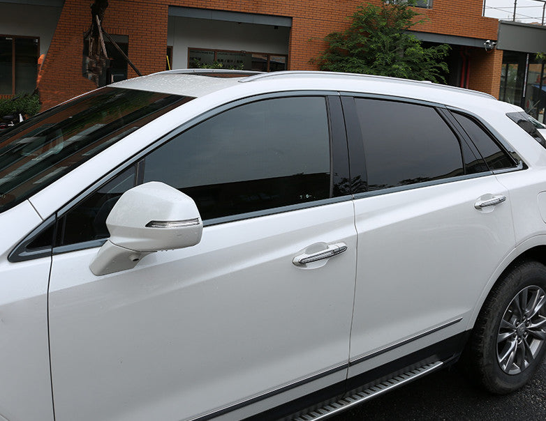 2019-2022 for Cadillac XT5 Black Steel Car Window Frame Strips Cover Trim Decor
