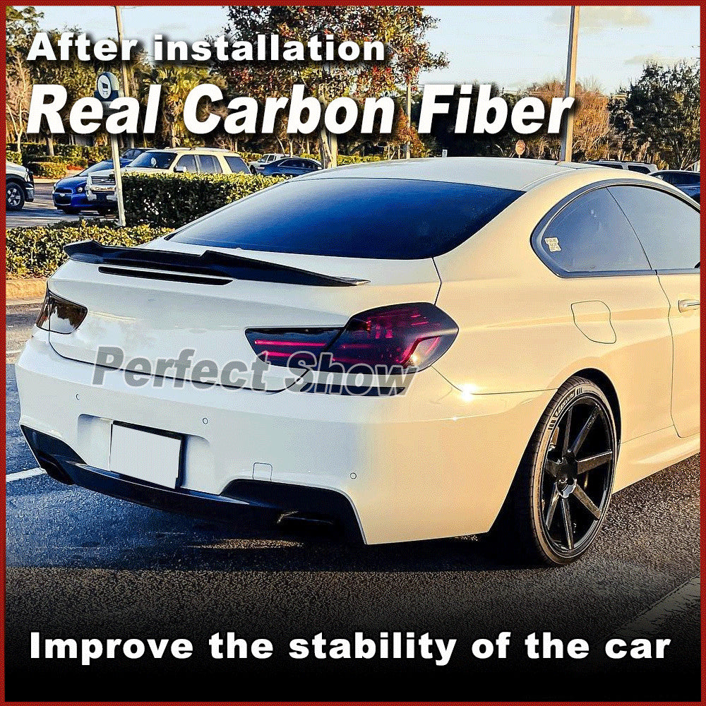 Fit for BMW F13 F06 640i 650i M6 2012-18 REAL Carbon Rear Trunk Spoiler Lid Wing