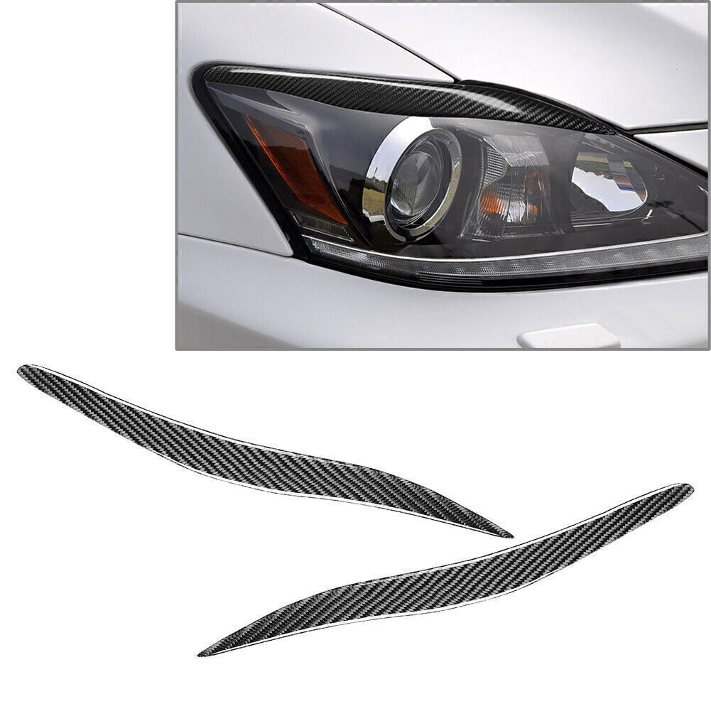 for Lexus IS250 IS300 IS350 06-13 Carbon Front Fog Light Eyebrow Strip Trim