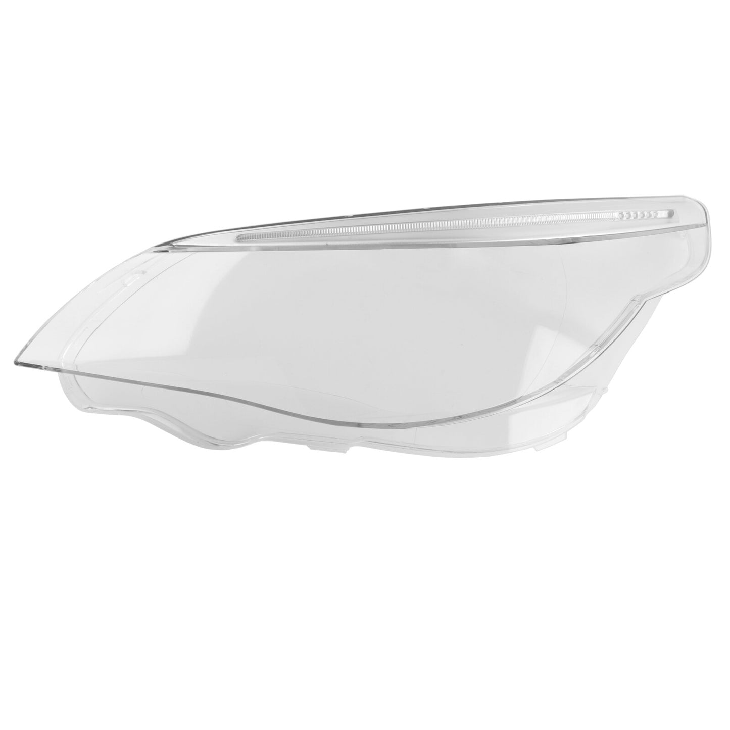 Left Headlight Headlamp Lens Cover+LED Eyelid Eyebrow for BMW 5 Series E60 E61