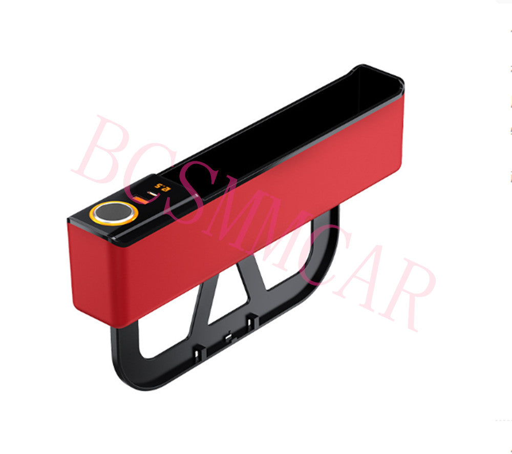 Car Accessories Auto for Seat Gap Filler Storage Box Phone Holder Organizer Red