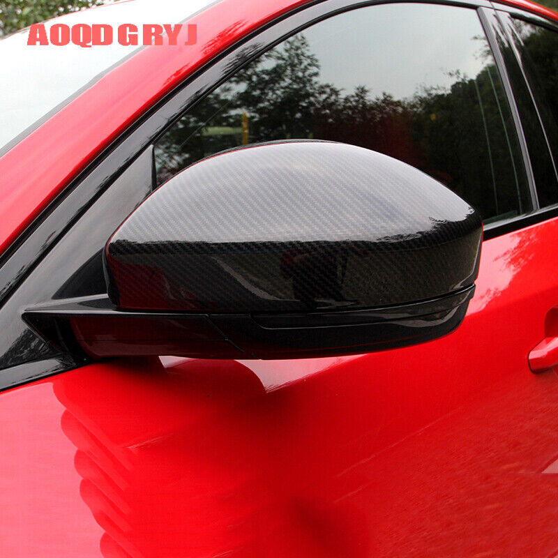 for Jaguar E-PACE 2018-2019 Carbon Fiber ABS Side Mirror Rearview Trim Cover Cap