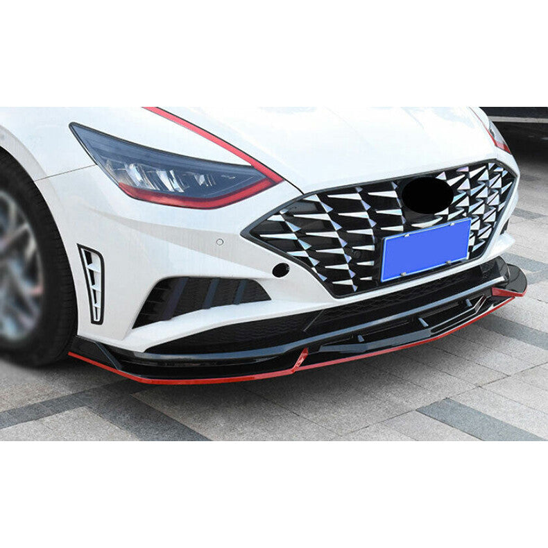 for Hyundai Sonata 2020-2023 Red Black Front Bumper Lip Chin Splitter Spoiler