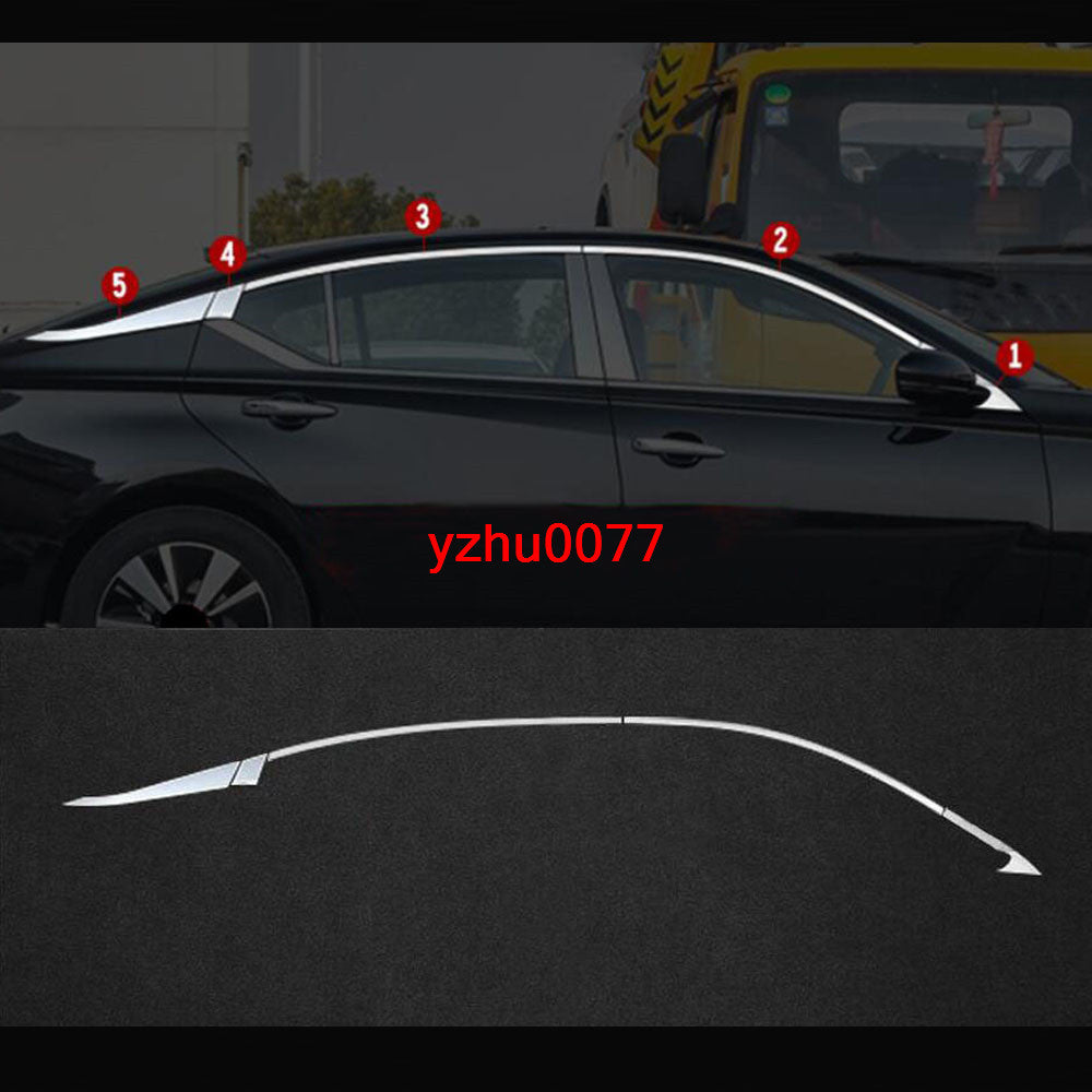 for Nissan Altima 2019-2023 Stainless Chrome Upper Window Strips Cover Trim New