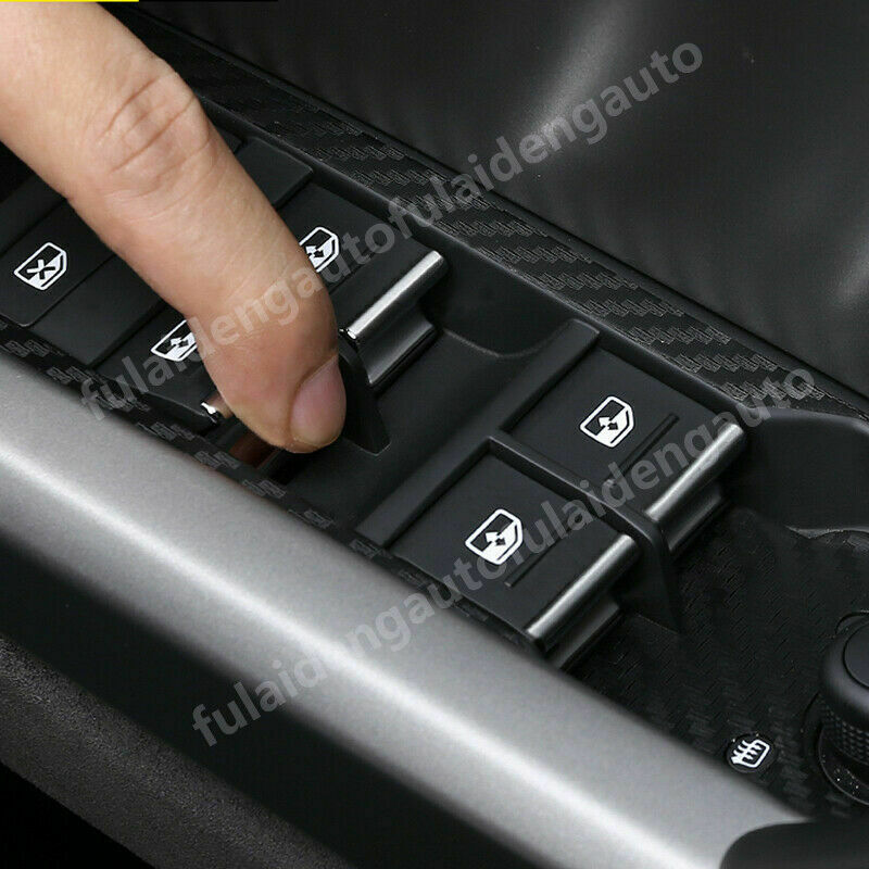 7X for Audi Q3 2019-2022 Chrome ABS Inner Window Lift Switch Button Sequin Trim