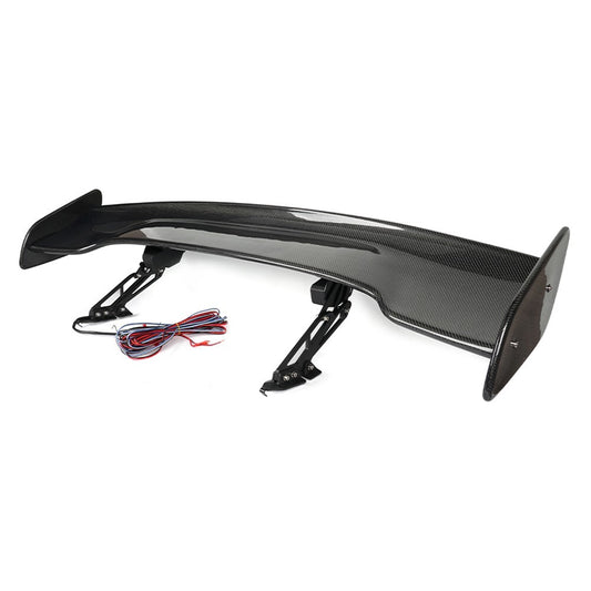 57inch Automatic Adjustable Rear Trunk GT Style Tail Carbon Fiber Spoiler Wings