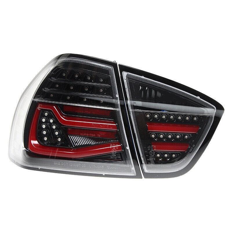 Suitable for 2005-2008 for BMW 3 Series E90 4Dr Sedan with LED flashing black taillights.