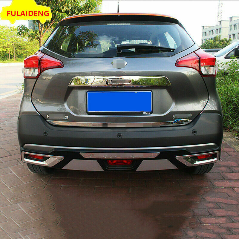 for Nissan Kicks 2017-2020 Stainless Rear Trunk Lid Decor Panel Strip Cover Trim
