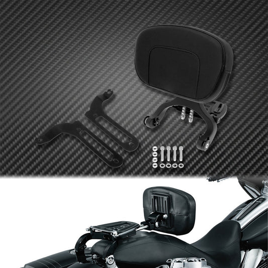 Black Multi-Purpose Driver  Passenger Backrest Fit For Fat Bob FXFB 2018-2020