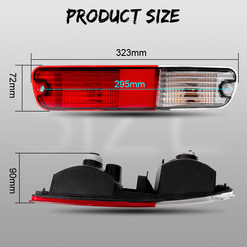 Right Rear Bumper Fog Light Tail Lamp Refit for Mitsubishi Pajero Montero 03-06