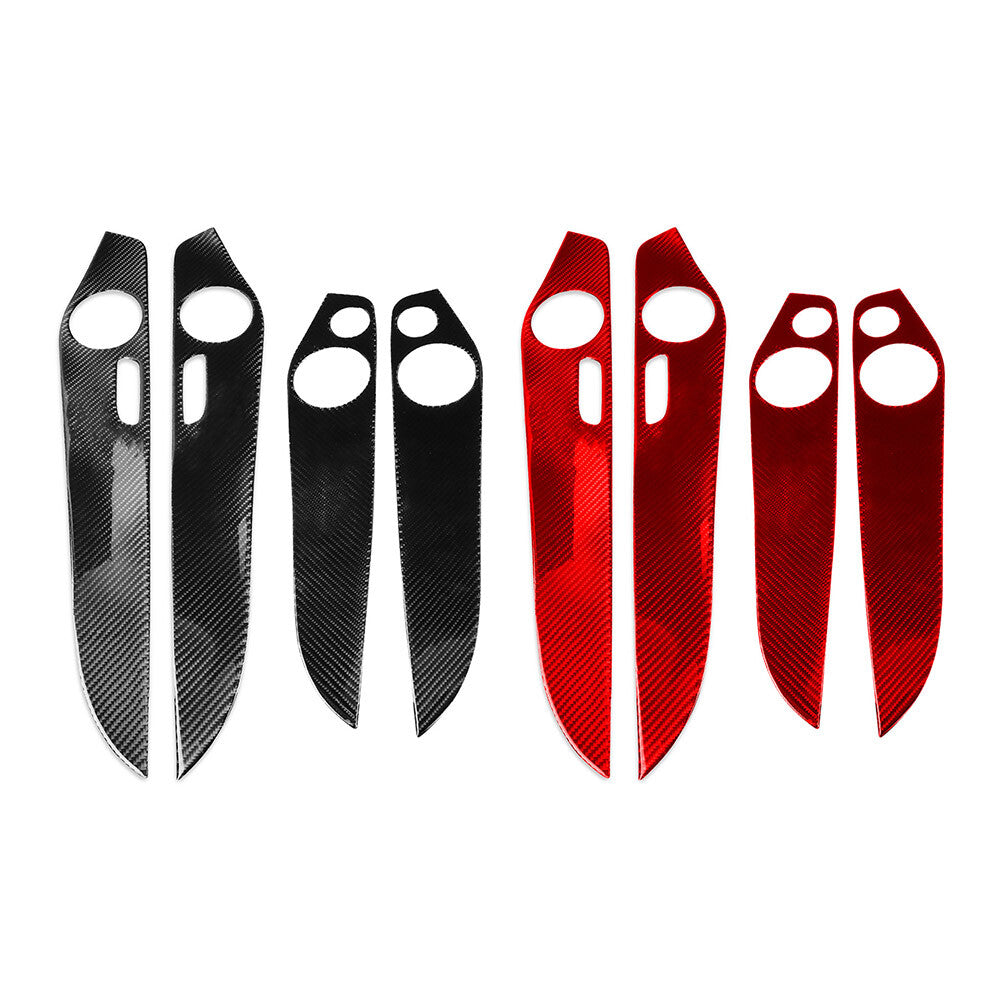 Interior Door Panel Cover Trim Fit GLC Class X253 16-21 Carbon Fiber Auto
