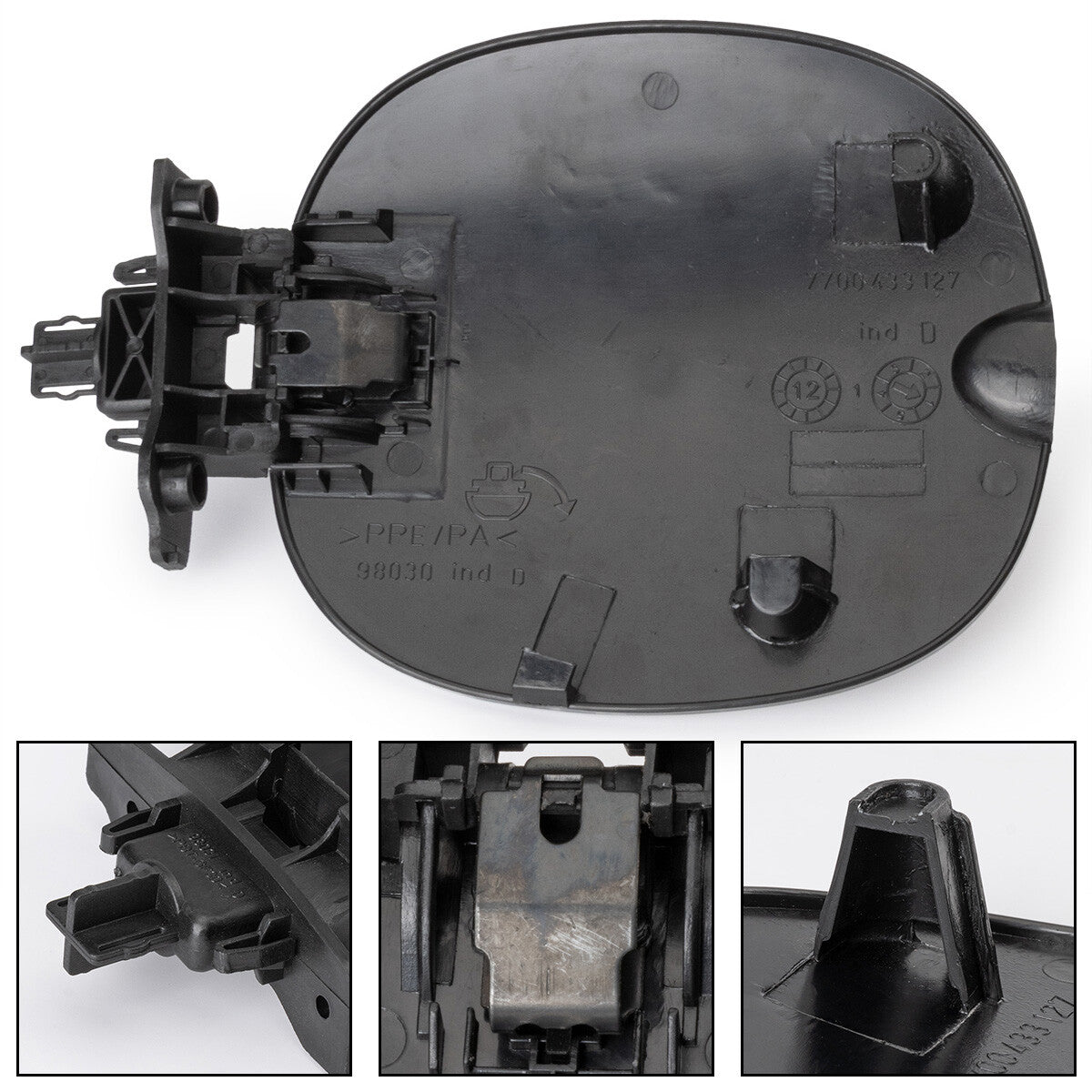 Black Fuel Tank Cover Fits for Renault Thalia Mk1 2000-2010 7700433127