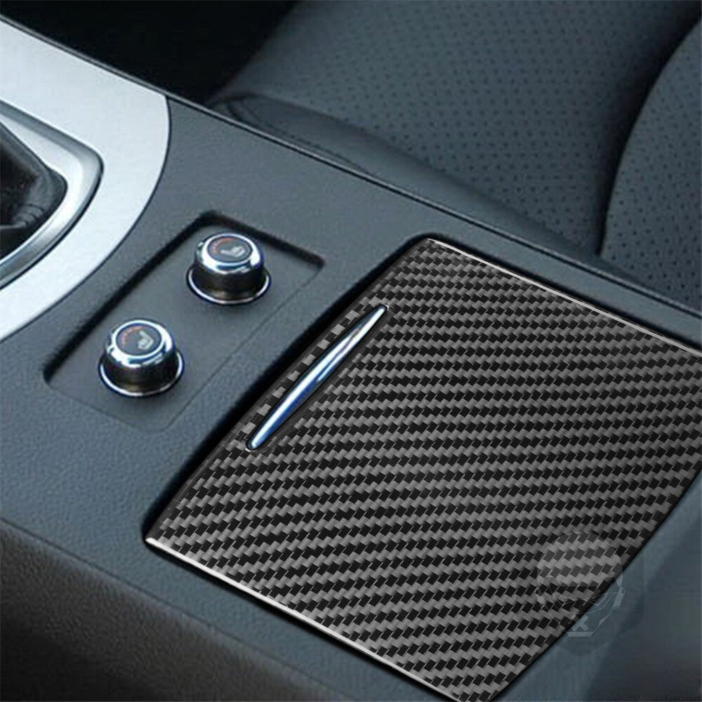 Carbon Fiber Interior Water Cup Holder Panel Trim Fit for Infiniti G37 2007-2009