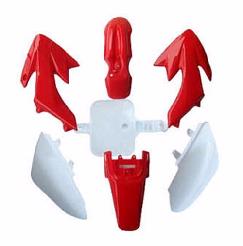 Plastic mudguards, fuel tank, and for seat suitable for Honda XR50, CRF50, and Taodao 110cc/125cc Dirt bicycles.