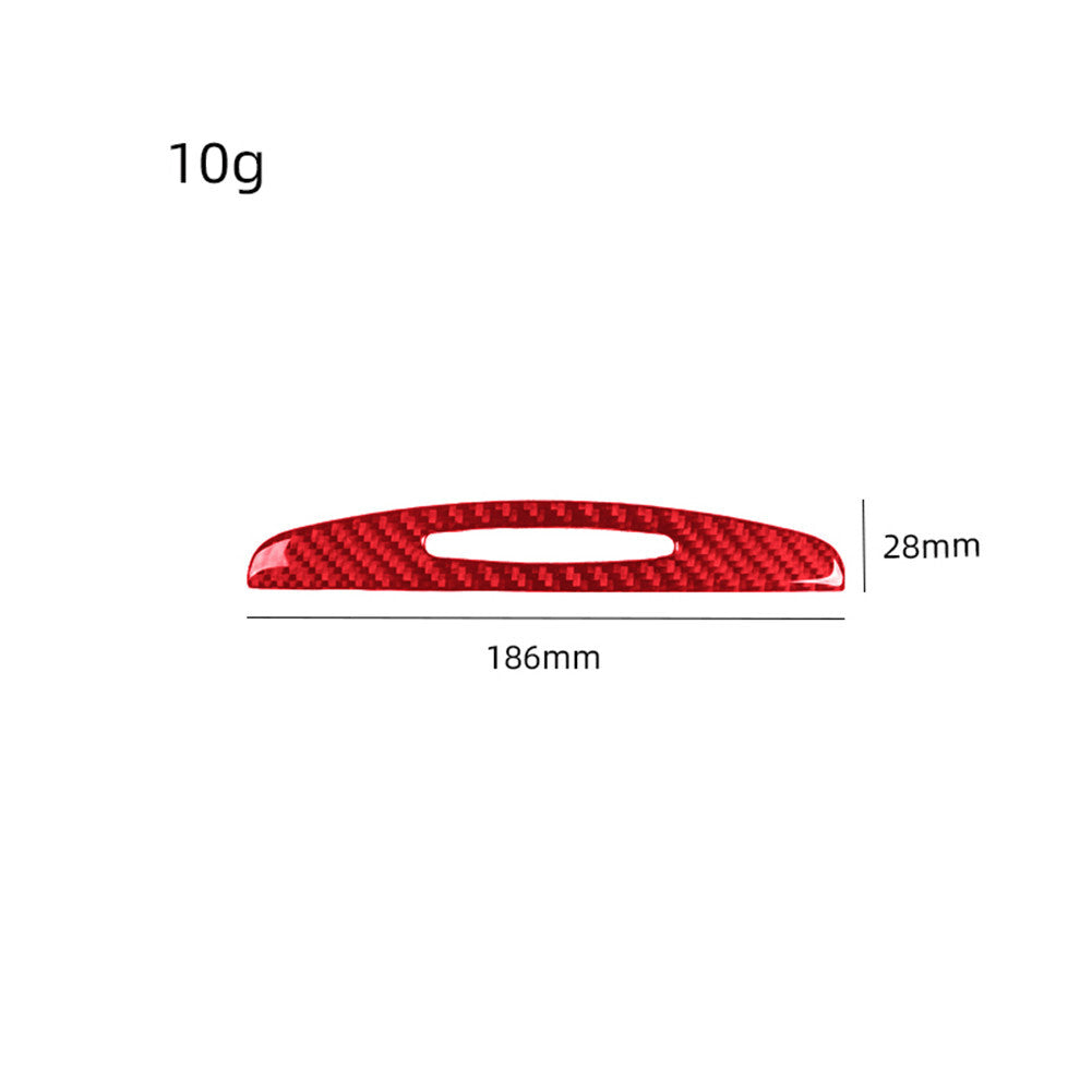 Red carbon fiber floor console cupholder cover trim for Chrysler 300 2015 - 22