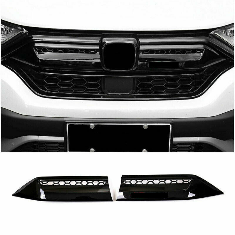 for Honda CR-V 2020-2022 piano Black Front Center Mesh Grille Grill Cover Trim