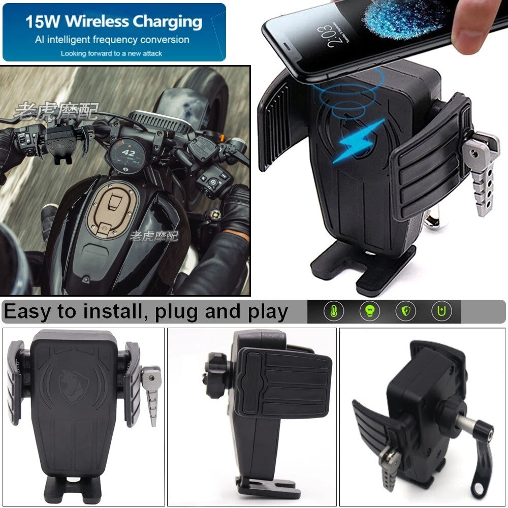 For Sportster S 1250 RH1250S Phone Navigation Bracket wireless Charger Holder