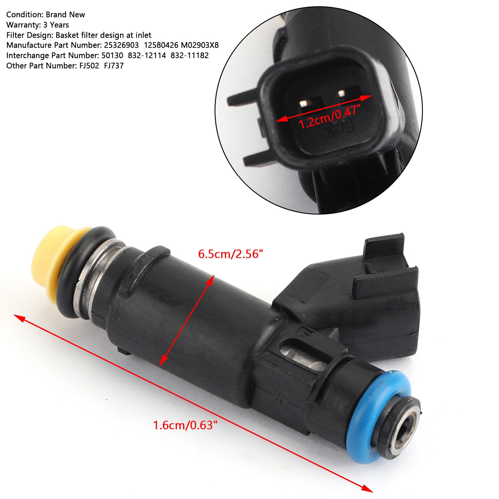8-pack fuel injectors 12580426 for Chevrolet 5.3 hardness fuel 2002-04 25326903 832-12114