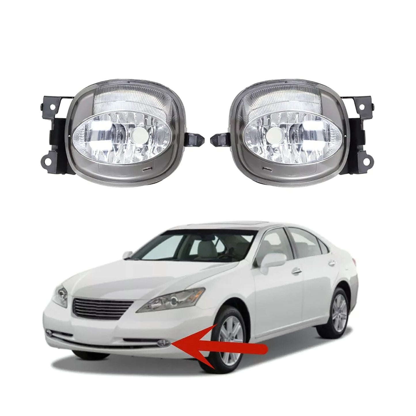For 2007-2009 for Lexus ES350 Front Fog Lights Bumper Lamps kits Left Right Side