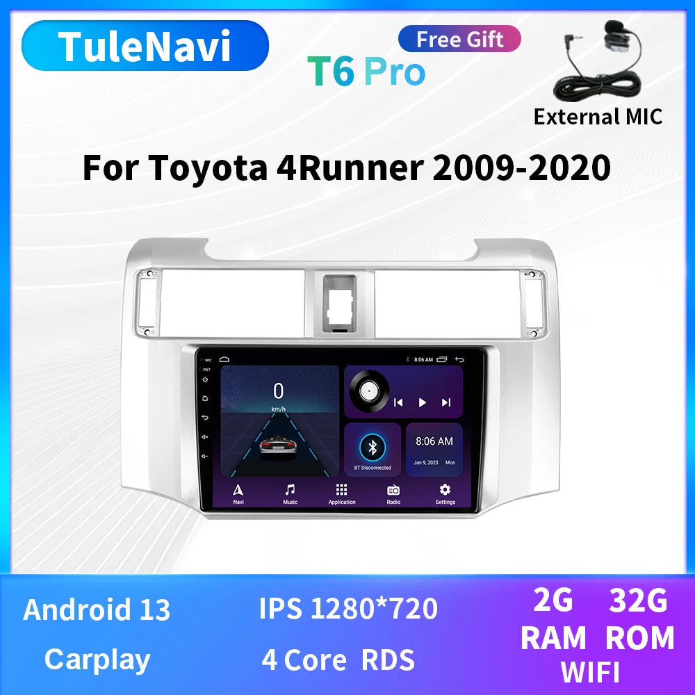 for Toyota for 4Runner 4 Runner 2009-2020 Car Radio Android Auto CarPlay GPS Screen