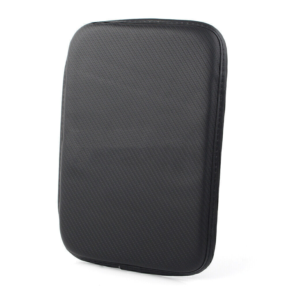 Universal Car Armrest Pad Cover Center Console Box Pu Leather Cushion Mat Black