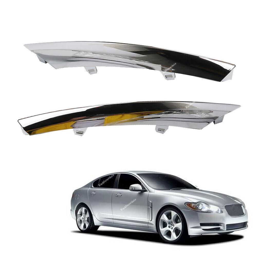 2pcs Lower Bumper Molding Trim For 2010-2015 for JAGUAR XJ Left Right Chrome