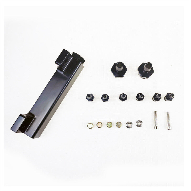 Black 6 Port Vacuum Block Intake Manifold Kit Fuel Gas Wastegate Turbo Boost