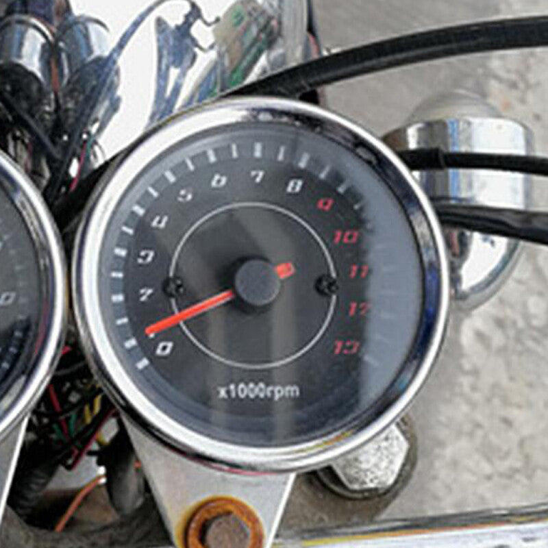 12V Motorcycle Tachometer (0-13000 RPM) with LED Backlight