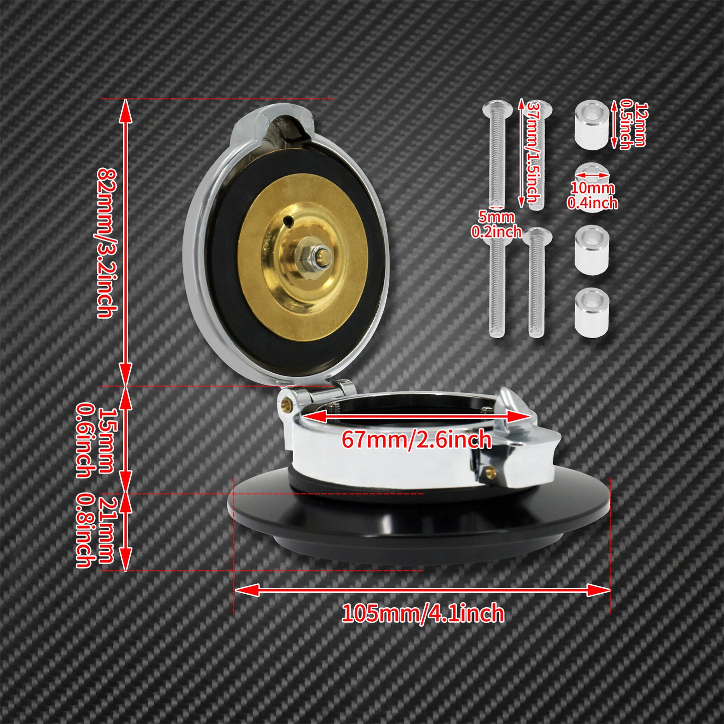 Chrome Fuel Tank Gas Cap Cover Fit for BMW R nine T Scrambler Pure G/S 2014-2020