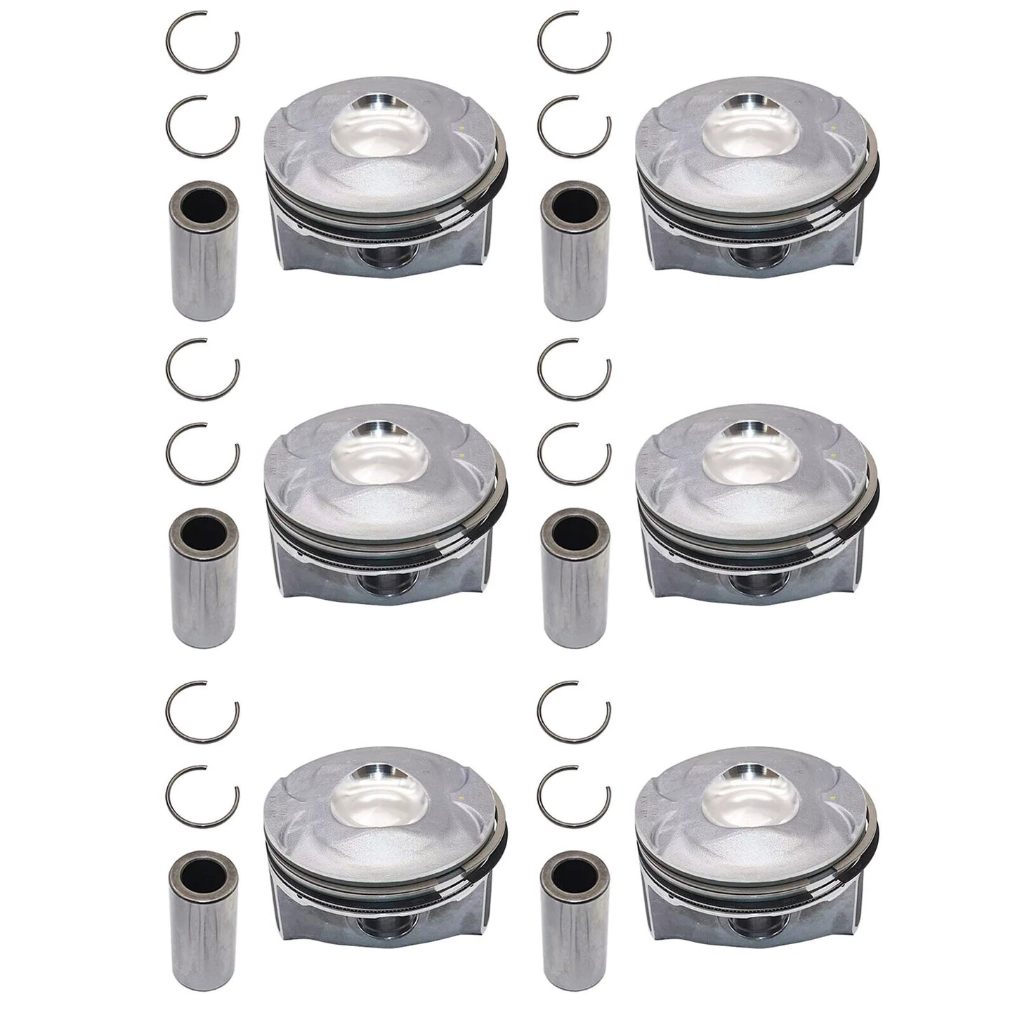 6PCS Supercharged Piston Assembly Set With Rings for Jaguar for Land Rover 3.0L V6