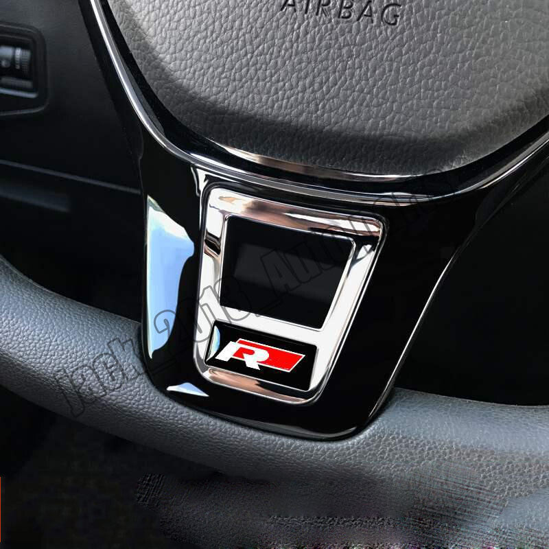 for Volkswagen for VW for Tiguan 2017-2023 R Style Inner Steering Wheel Cover Trim 1PCS
