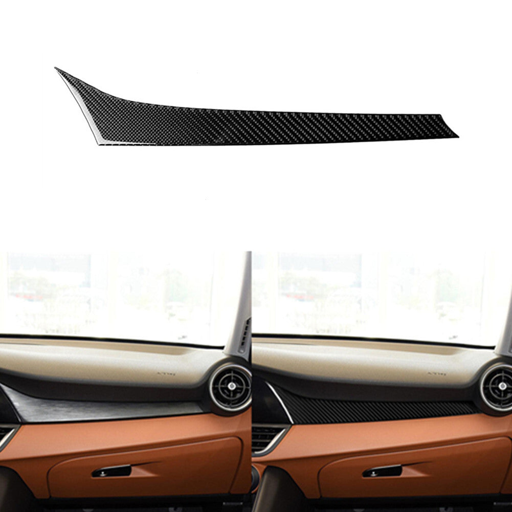 Carbon Fiber Interior Dashboard Panel Cover Trim for Alfa Romeo Giulia 2017-2019