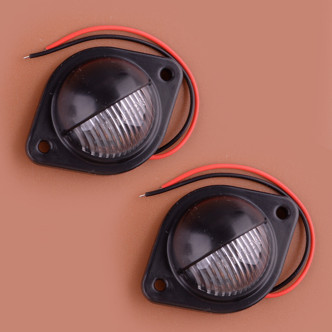 Pair Universal Car Truck LED License Plate Light Rear Bumper Tag Assembly Lamp