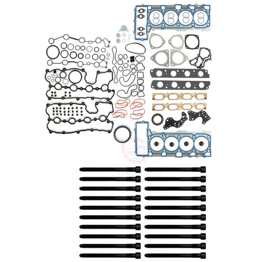 Engine Overhaul Rebuilding Gasket Seals Kit w/ Head Bolt for Audi S5 A6 for A8 Q7