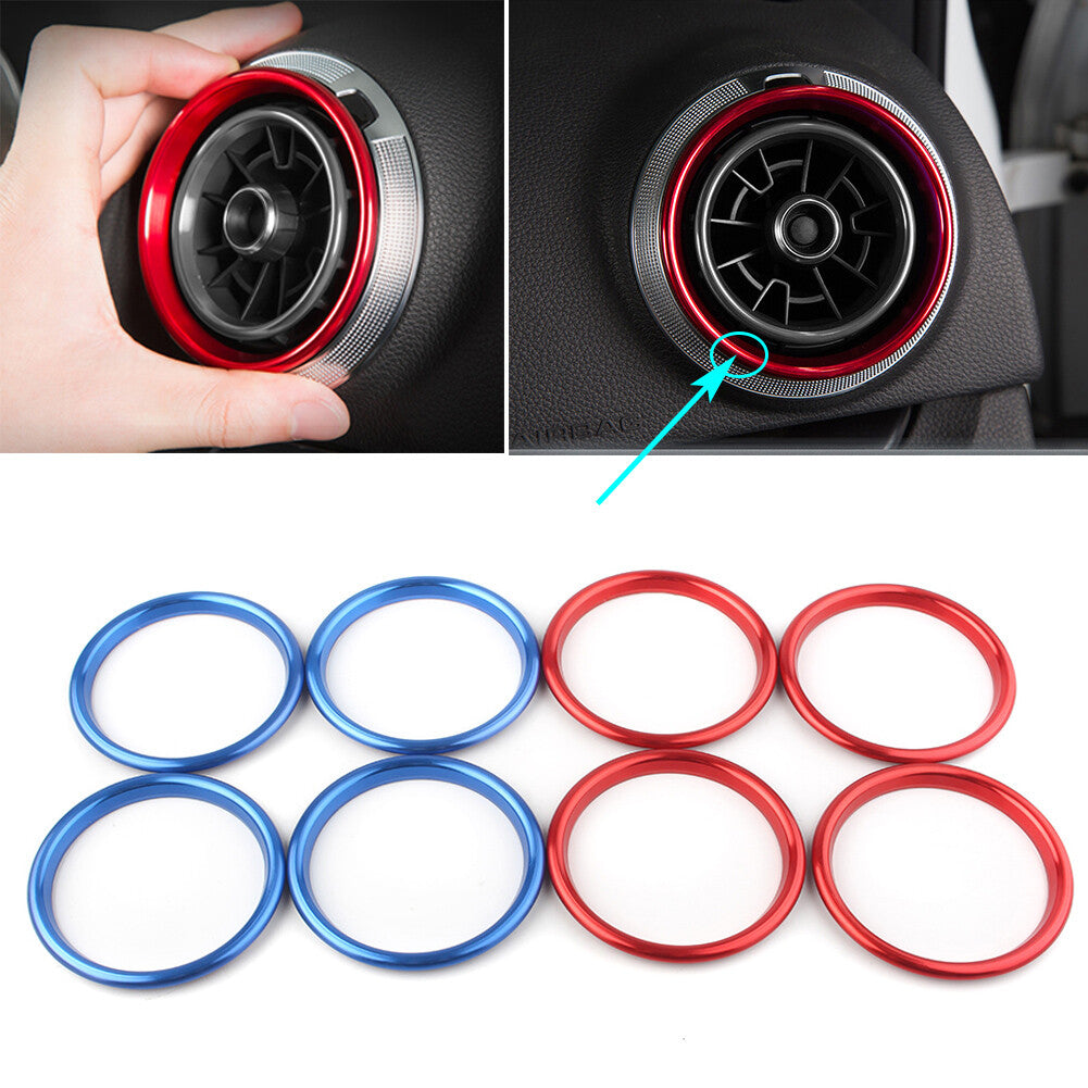 for Audi A3 S3 2012-19 18 17 16 15 4X Air Conditioning AC Vent Outlet Ring Trim