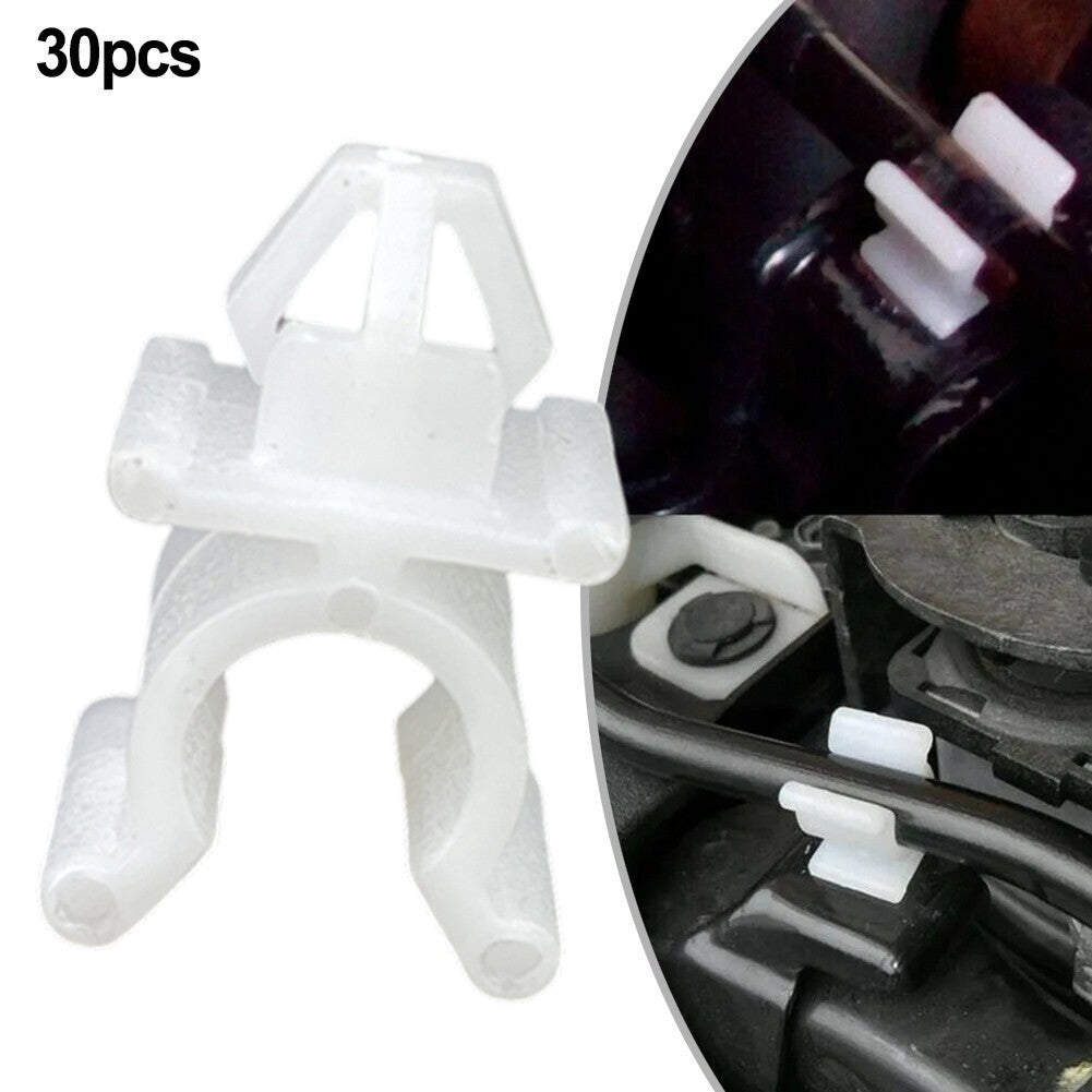 30pcs for Nissan Hood Support Prop Rod Clip 65722-01E00 Nylon Replacement