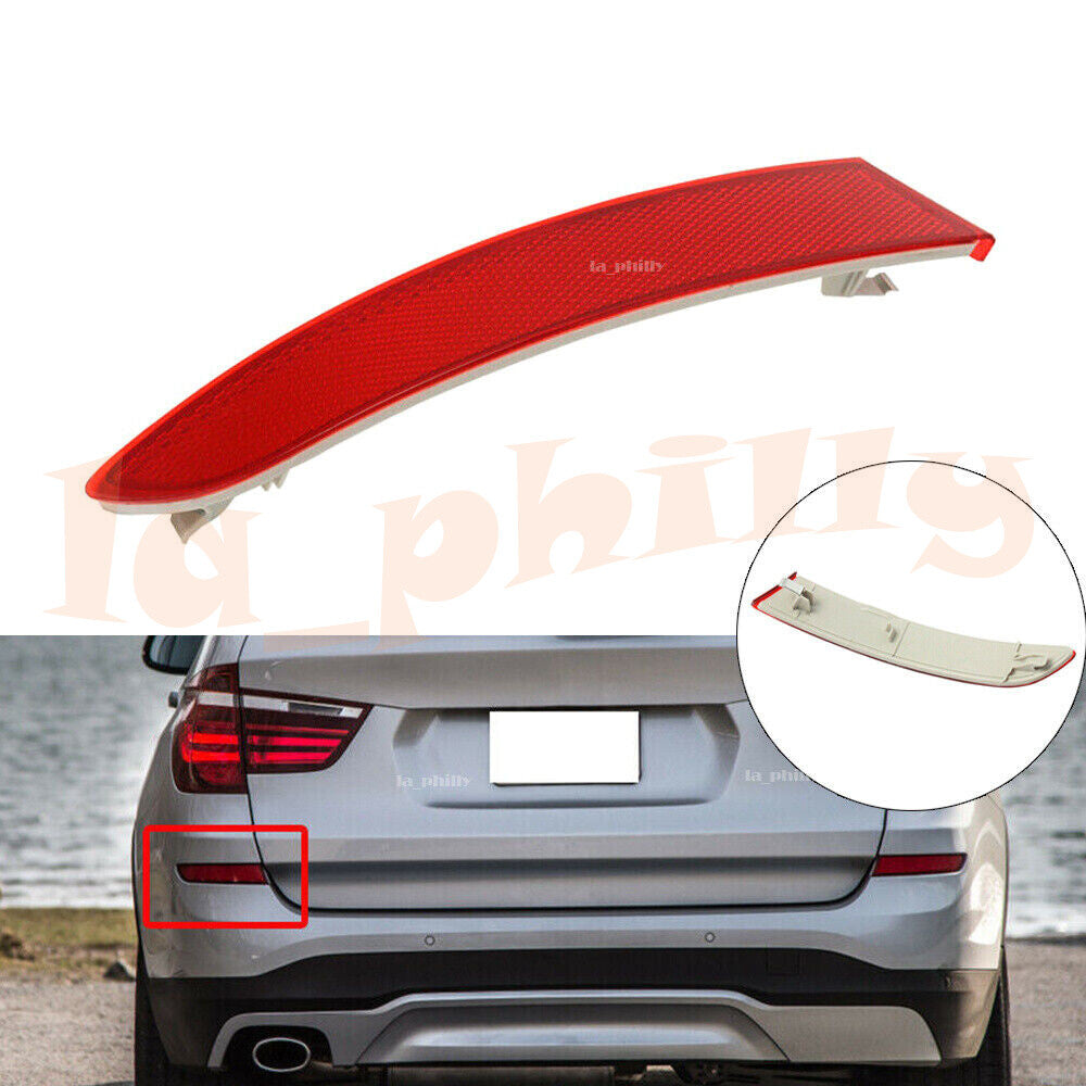 Rear Left Side Bumper Reflector Light Trim for BMW F25 X3 2014 2015 2016 2017