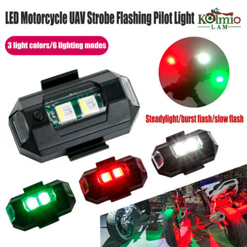 Fit For GSXR600/750/1000 LED Strobe Warning Light Flashing Emergency Signal Lamp