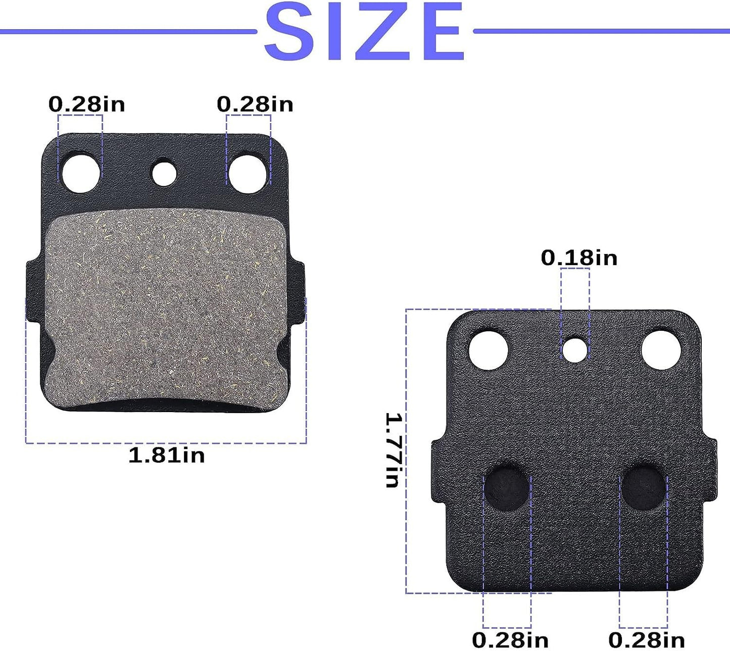 Brake Pads for Yamaha YFM350X Warrior 350 1987-2004/YFZ350 Banshee YFZ 350 1987