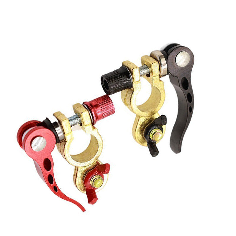 2-Piece Car/Truck Battery Terminal Disconnect Positive/Negative Switch Link Brass