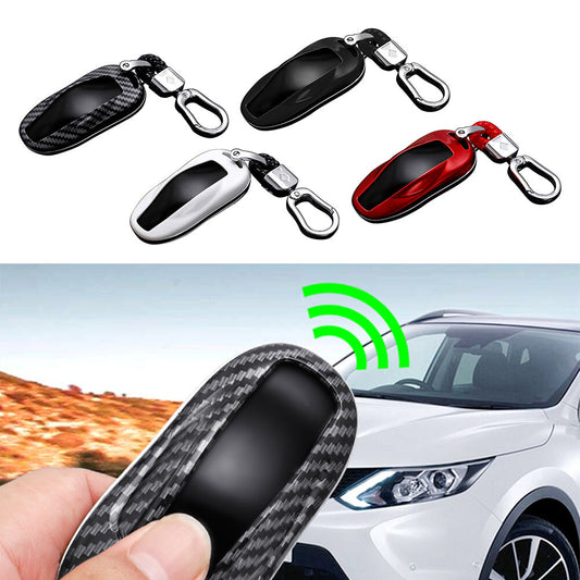 Carbon Fiber Car for Smart Key Fob Case Cover Accessories for Tesla Model 3 for Model S