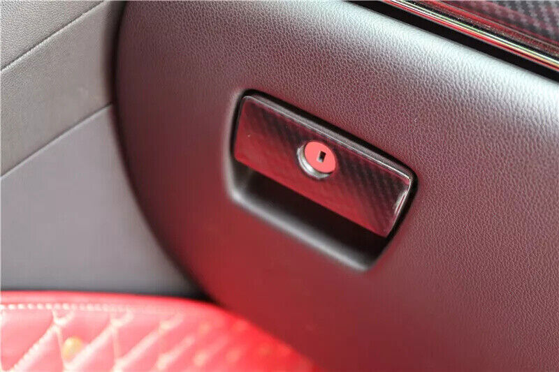 for Cadillac ATSL 2014-17 ABS Carbon Fiber Storage Box Handle Panel Switch Trim