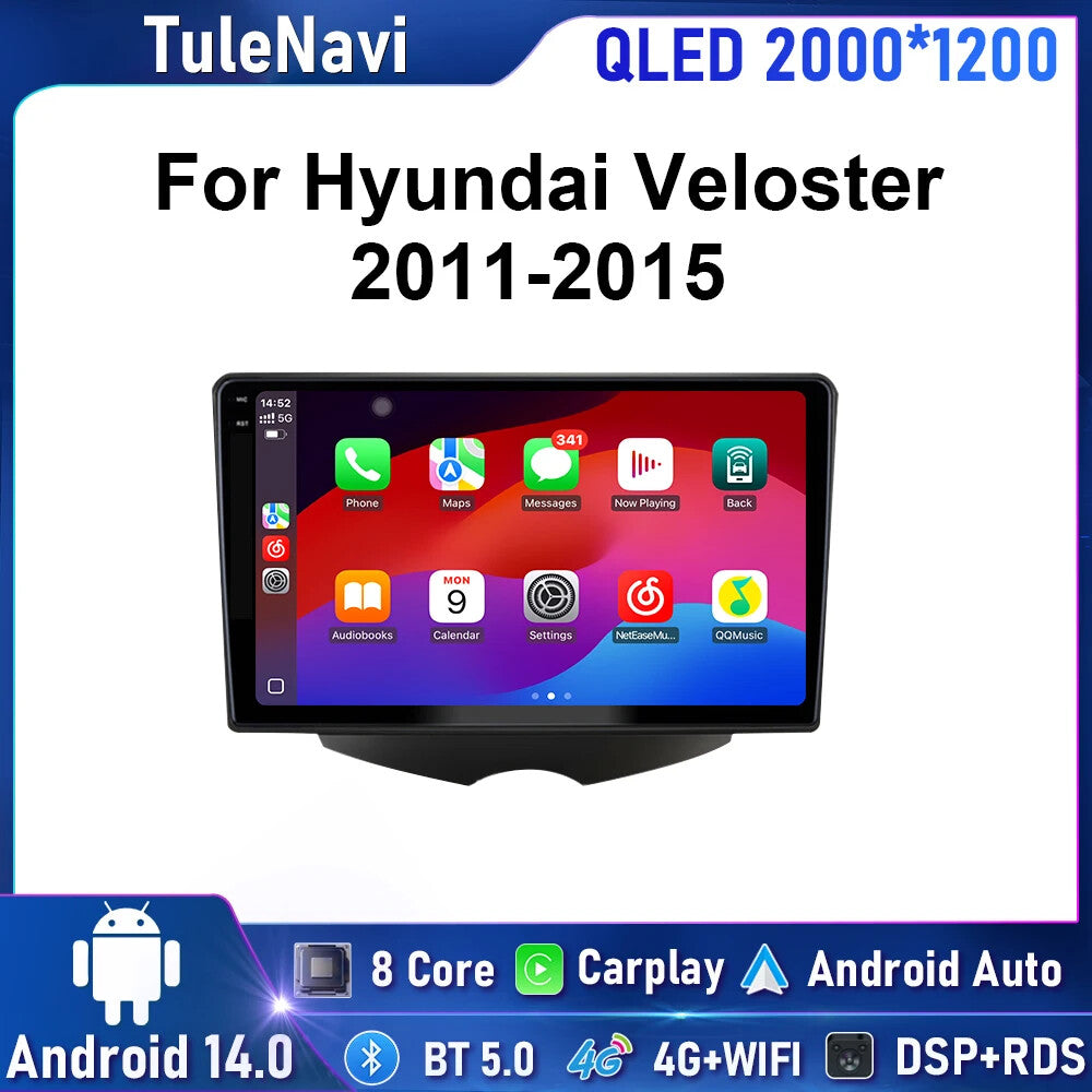 Car Radio for Hyundai for Veloster FS 2011-2015 CarPlay Stereo Multimedia GPS Player